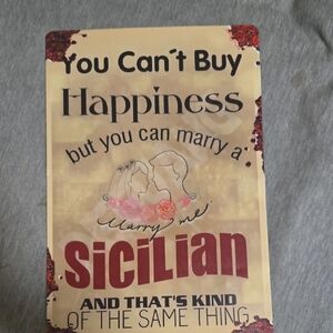 adidas beige red wall sign "You Can't Buy Happiness"